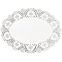 Blondas de papel desechables ovaladas (25-4 x 35-5 cm- blanco- 250 unidades)